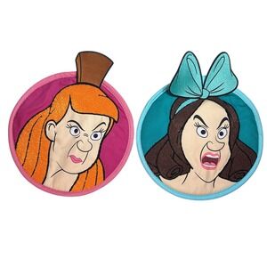 Disney Cinderella Wicked Stepsisters Anastasia Drizella Potholders Set Pink Teal